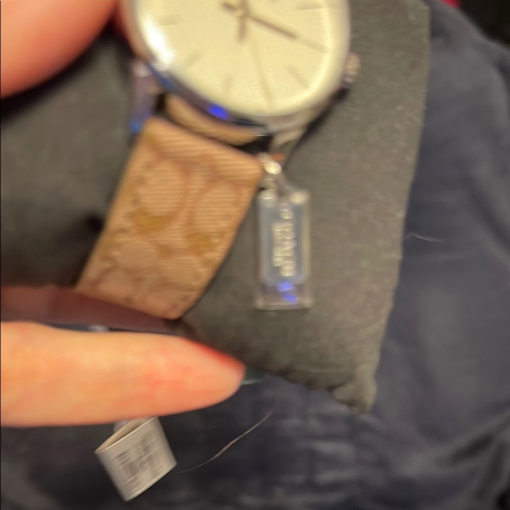 Coach Women's Watch with Brown Leather Strap and Silver Dial - Picture 3 of 7